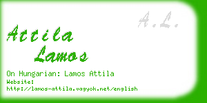 attila lamos business card